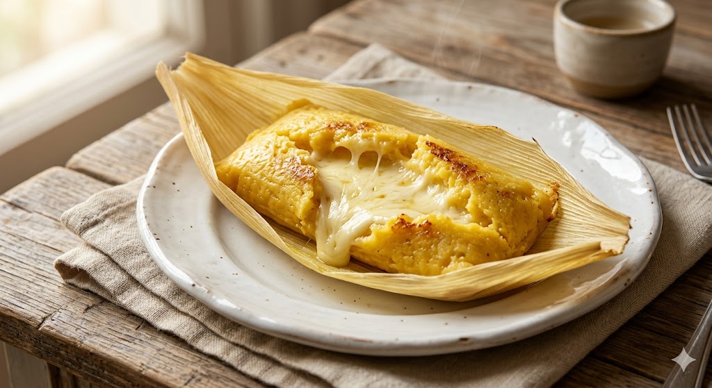 Tamal con queso